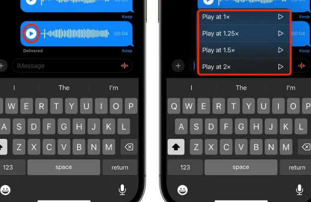融水苹果15维修中心分享iPhone15如何调整音频消息速度 